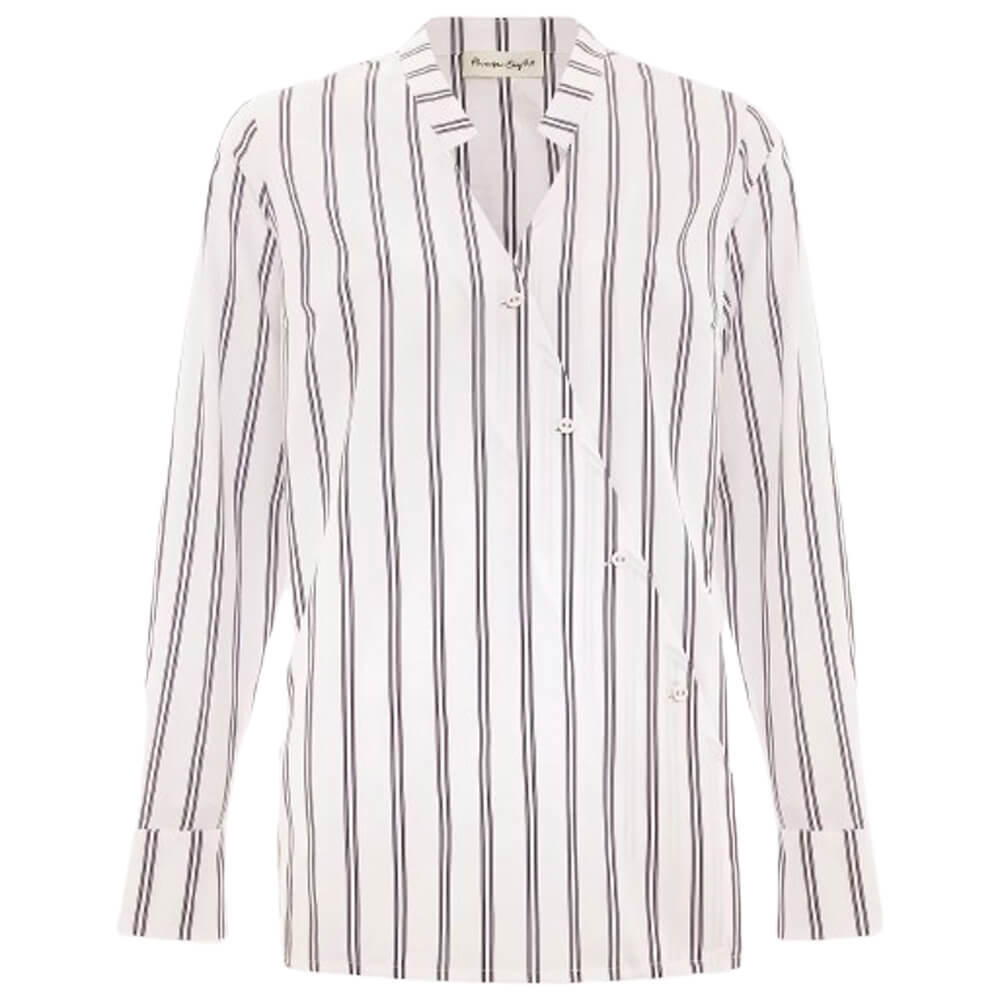 Phase Eight Ashlyn Asymmetric Striped Shirt